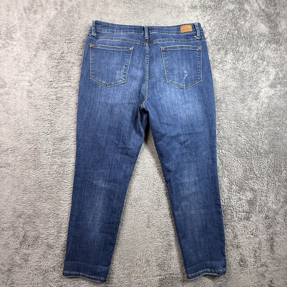 Judy Blue Womens 32 Relaxed Fit Cropped Jeans Blue Stretch Denim Casual - Picture 2 of 10